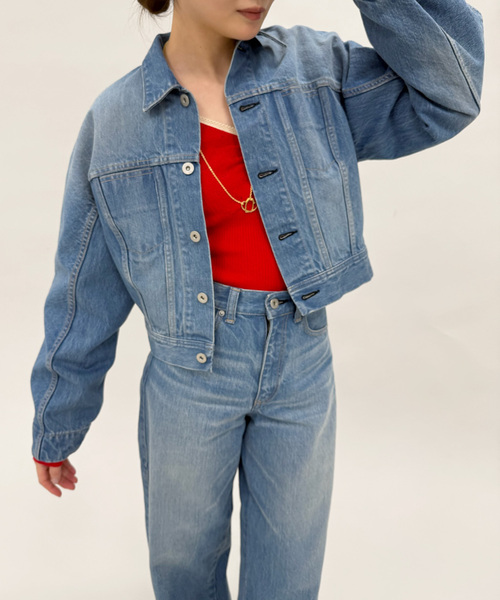 EDIT. FOR LULU(エディットフォールル)の「curve sleeve denim jacket(デニムジャケット・レディース・ブルー系その他・FREE)」の10枚目の写真