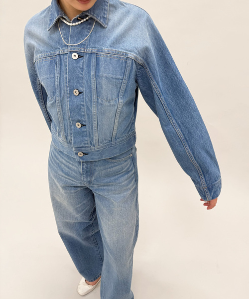 EDIT. FOR LULU(エディットフォールル)の「curve sleeve denim jacket(デニムジャケット・レディース・ブルー系その他・FREE)」の13枚目の写真