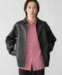 City Ambient Products: 合成皮革 ジップ ブルゾン