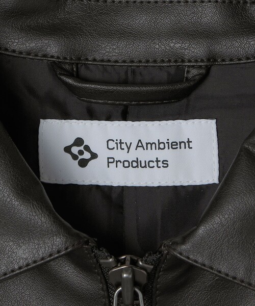 City Ambient Products(シティアンビエントプロダクツ)の「City Ambient Products: 合成皮革 ジップ ブルゾン(ブルゾン・メンズ・ブラック・SMALL/MEDIUM/LARGE)」の14枚目の写真