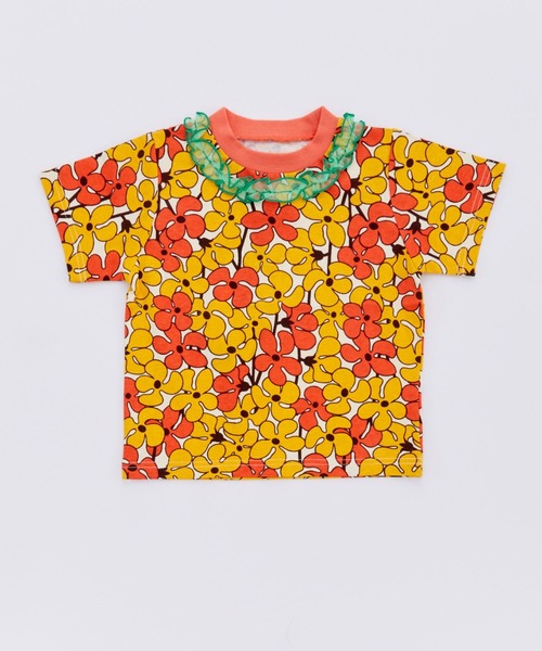 Ocean&Ground(オーシャン&グラウンド)の「レトロパターンコンパクトTシャツ(Tシャツ/カットソー・キッズ・グリーン/パープル/イエロー・120/110/100/90/140/130)」の3枚目の写真