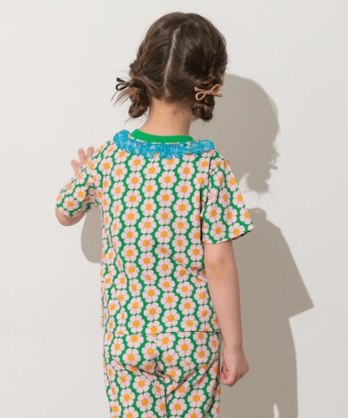 Ocean&Ground(オーシャン&グラウンド)の「レトロパターンコンパクトTシャツ(Tシャツ/カットソー・キッズ・グリーン/パープル/イエロー・120/110/100/90/140/130)」の5枚目の写真
