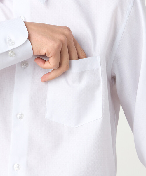 COMME CA ISM（コムサイズム）の「市松柄 ドレスシャツ（シャツ/ブラウス・メンズ・ネイビー/ホワイト・MEDIUM/SMALL/X-LARGE/LARGE）」の19枚目の写真