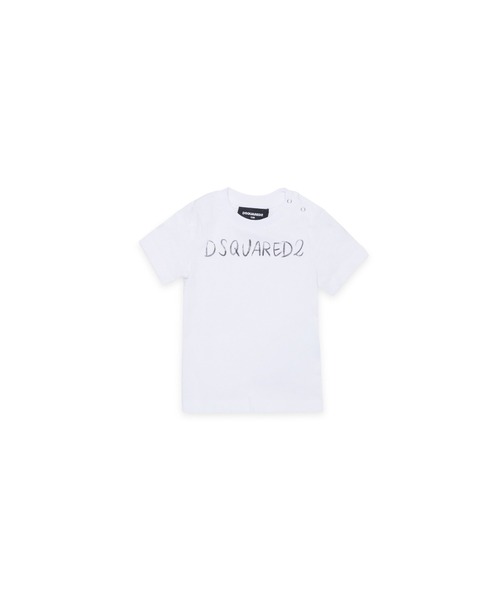 DSQUARED2(ディースクエアード)の「ベビー Tシャツ DSQUARED KID(Tシャツ/カットソー・キッズ・ホワイト/ライトブルー・24M/36M/18M)」の1枚目の写真