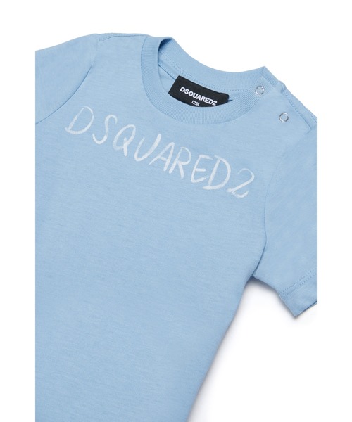 DSQUARED2(ディースクエアード)の「ベビー Tシャツ DSQUARED KID(Tシャツ/カットソー・キッズ・ホワイト/ライトブルー・24M/36M/18M)」の4枚目の写真