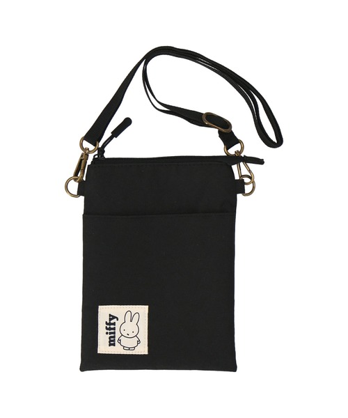 Miffy( ミッフィー)の「縦型ショルダーポーチ(ショルダーバッグ・レディース・グレー/ブラック/ネイビー・FREE)」の1枚目の写真