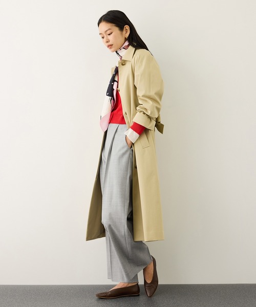 ROPE'(ロペ)の「ノンミュールジングウール ストレートワイドパンツ/セットアップ対応(その他パンツ・レディース・ライトグレー/ピンク/ネイビー・36/38)」の8枚目の写真