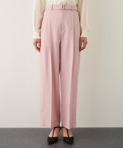 ROPE'(ロペ)の「ノンミュールジングウール ストレートワイドパンツ/セットアップ対応(その他パンツ・レディース・ライトグレー/ピンク/ネイビー・36/38)」の13枚目の写真