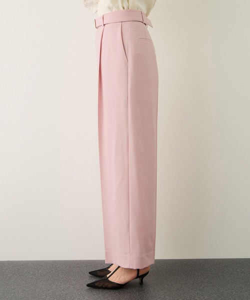 ROPE'(ロペ)の「ノンミュールジングウール ストレートワイドパンツ/セットアップ対応(その他パンツ・レディース・ライトグレー/ピンク/ネイビー・36/38)」の14枚目の写真
