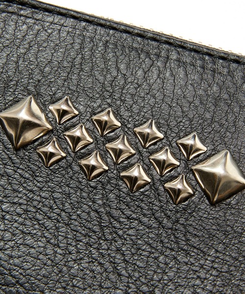 CALEE(キャリー)の「CALEE/キャリー STUDS LEATHER ZIP MULTI WALLET 財布 2026年春夏(財布・メンズ・ブラック・FREE)」の7枚目の写真