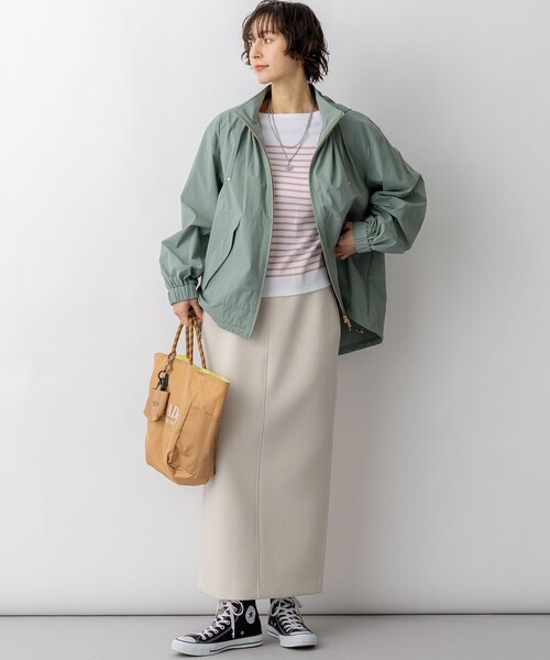 23区 L(ニジュウサンクオオキイサイズ)の「Armor-lux パネルボーダー クロップド カットソー(Tシャツ/カットソー・レディース・スカイブルー系1/ライトグリーン系1/ピンク系1/ネイビー系1・44/46)」の12枚目の写真
