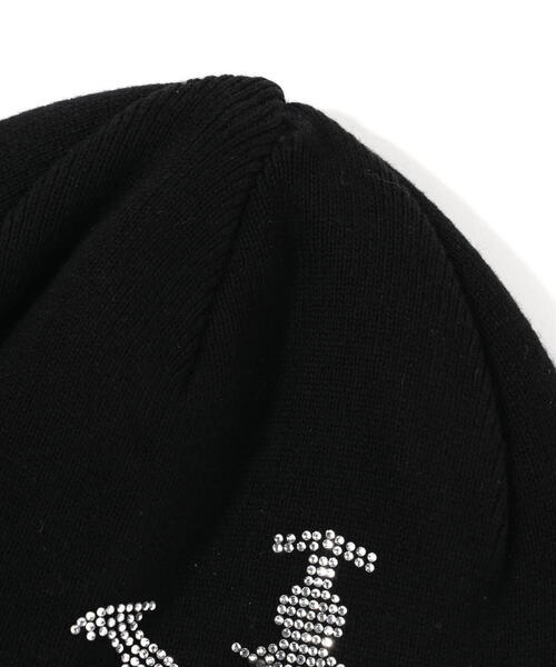 UNKNOWN LONDON（アンノウン・ロンドン）の「UNKNOWNLONDON/アンノウンロンドン/Dagger Cross Rhinestone Beanie（ニットキャップ/ビーニー・メンズ・ブラック・F）」の3枚目の写真