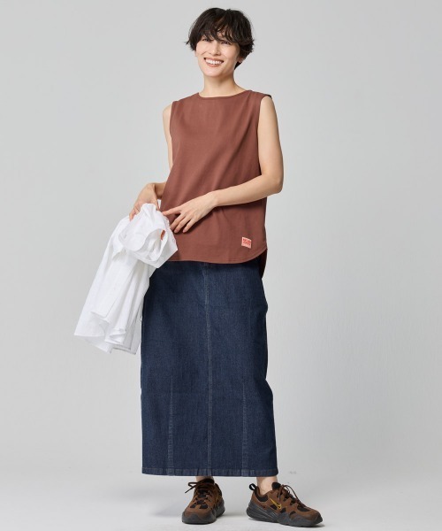 KRIFF MAYER Lady's Collection（クリフメイヤーレディースコレクション）の「【汗染み防止･撥水防汚･速乾･接触冷感】ウェットプロテクトタンクトップ（Tシャツ/カットソー・レディース・ブルー/ブラック/ホワイト系その他/ブラウン/グレー/オフホワイト・MEDIUM/LARGE）」の16枚目の写真