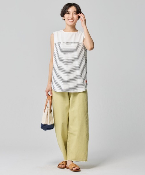KRIFF MAYER Lady's Collection（クリフメイヤーレディースコレクション）の「【汗染み防止･撥水防汚･速乾･接触冷感】ウェットプロテクトタンクトップ（Tシャツ/カットソー・レディース・ブルー/ブラック/ホワイト系その他/ブラウン/グレー/オフホワイト・MEDIUM/LARGE）」の7枚目の写真