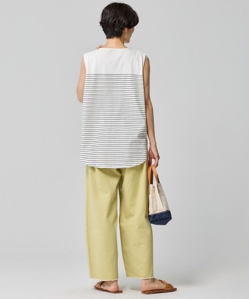KRIFF MAYER Lady's Collection（クリフメイヤーレディースコレクション）の「【汗染み防止･撥水防汚･速乾･接触冷感】ウェットプロテクトタンクトップ（Tシャツ/カットソー・レディース・ブルー/ブラック/ホワイト系その他/ブラウン/グレー/オフホワイト・MEDIUM/LARGE）」の9枚目の写真
