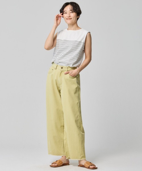 KRIFF MAYER Lady's Collection（クリフメイヤーレディースコレクション）の「【汗染み防止･撥水防汚･速乾･接触冷感】ウェットプロテクトタンクトップ（Tシャツ/カットソー・レディース・ブルー/ブラック/ホワイト系その他/ブラウン/グレー/オフホワイト・MEDIUM/LARGE）」の11枚目の写真