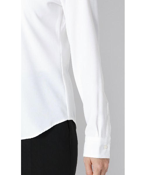 AOYAMA（アオヤマ）の「シャツ襟取り外しタイ付きブラウス【2WAY】【長袖】｜学生＆通勤＆オフィス＆入卒＆セレモニー＆オケージョン｜（シャツ/ブラウス・レディース・サックスブルー/ホワイト・S/M/L）」の14枚目の写真