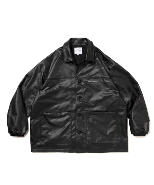 COOTIE PRODUCTIONS(クーティープロダクションズ)の「Damp Coated Satin Car Coat(ブルゾン・メンズ・ブラック・LARGE/X-LARGE/MEDIUM)」の1枚目の写真