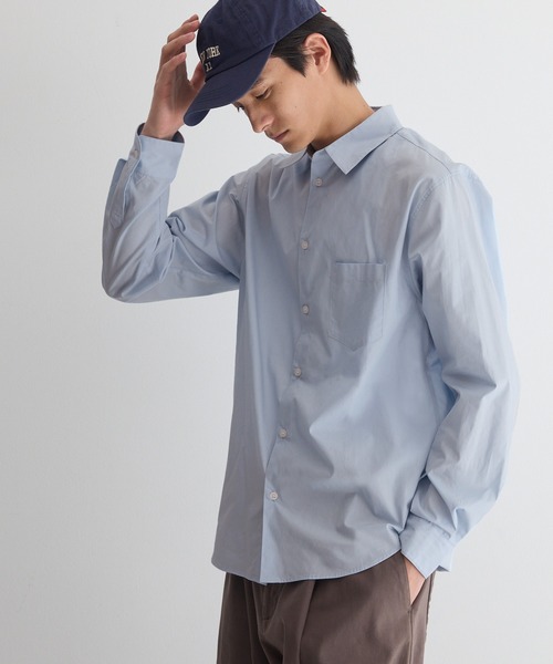 coca（coca）（コカ）の「ブロード長袖シャツ（シャツ/ブラウス・メンズ・ライトブルー/チャコール・XL/M/L）」の4枚目の写真