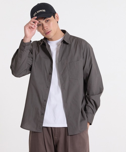 coca（coca）（コカ）の「ブロード長袖シャツ（シャツ/ブラウス・メンズ・ライトブルー/チャコール・XL/M/L）」の8枚目の写真