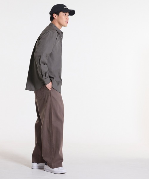 coca（coca）（コカ）の「ブロード長袖シャツ（シャツ/ブラウス・メンズ・ライトブルー/チャコール・XL/M/L）」の10枚目の写真