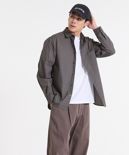 coca（coca）（コカ）の「ブロード長袖シャツ（シャツ/ブラウス・メンズ・ライトブルー/チャコール・XL/M/L）」の11枚目の写真