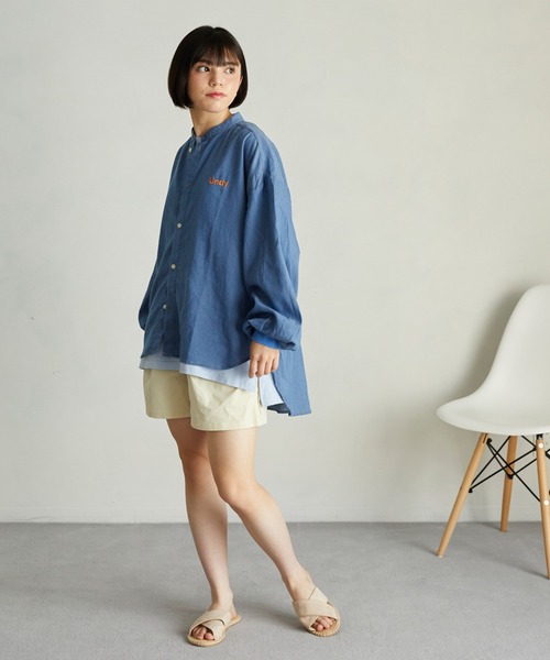 undeny.(アンディニ-)の「undeny/アンディニー フレアショーツ(その他パンツ・レディース・ブラック/ラベンダー・F)」の4枚目の写真