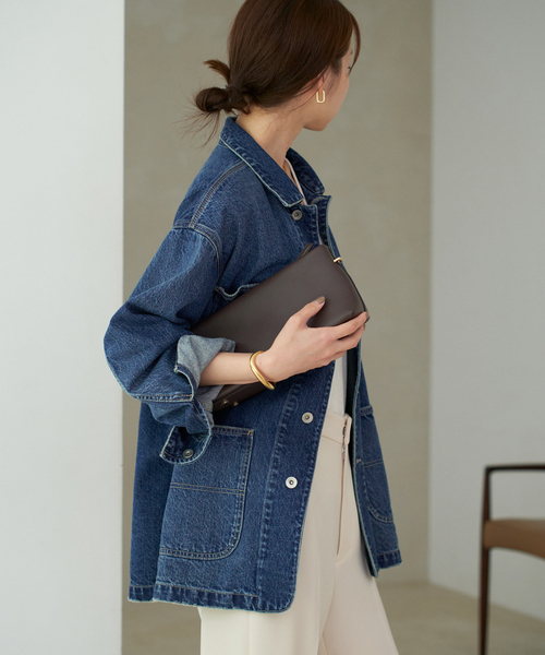 plage(プラージュ)の「《WEB限定追加》coverall 2(デニムジャケット・レディース・ブラック/ネイビー・38/36)」の4枚目の写真