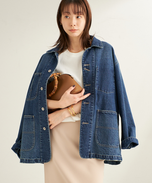 plage(プラージュ)の「《WEB限定追加》coverall 2(デニムジャケット・レディース・ブラック/ネイビー・38/36)」の10枚目の写真