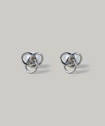 【汗や水に強い】〈ステンレス〉パールキャッチノットピアス