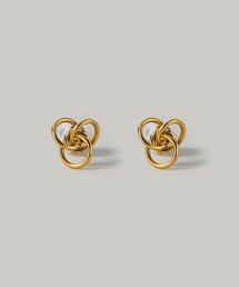【汗や水に強い】〈ステンレス〉パールキャッチノットピアス