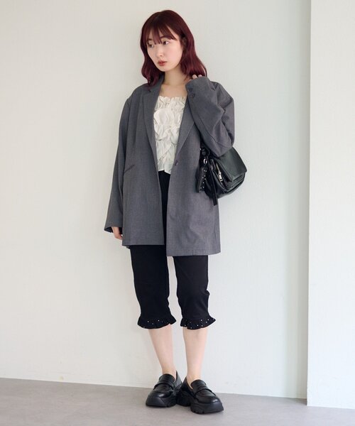 Kastane（カスタネ）の「【2サイズ展開/低身長サイズ/一部店舗限定】フリルカプリパンツ（その他パンツ・レディース・ブラック/ブラック系その他・1/0）」の17枚目の写真