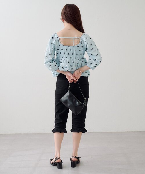 Kastane（カスタネ）の「【2サイズ展開/低身長サイズ/一部店舗限定】フリルカプリパンツ（その他パンツ・レディース・ブラック/ブラック系その他・1/0）」の21枚目の写真