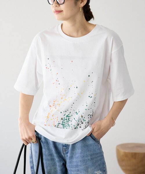 RIVE DROITE（リヴドロワ）の「予約【A・MONN(アモン)】color dot Tee（Tシャツ/カットソー・レディース・オフホワイト・FREE）」の16枚目の写真