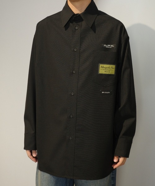 MM6 Maison Margiela(エムエムシックス メゾン マルジェラ)の「MM6 Long-sleeved Shirt(シャツ/ブラウス・メンズ・ブラック・44)」の1枚目の写真