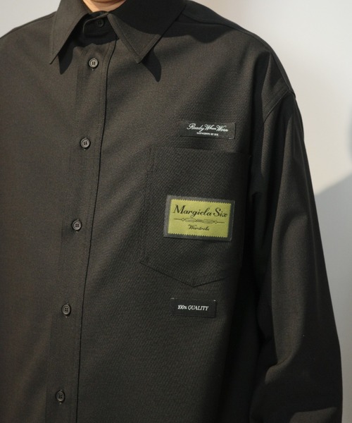 MM6 Maison Margiela(エムエムシックス メゾン マルジェラ)の「MM6 Long-sleeved Shirt(シャツ/ブラウス・メンズ・ブラック・44)」の6枚目の写真