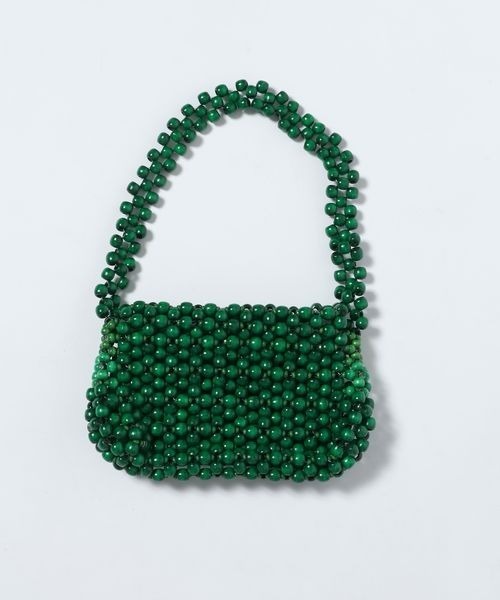 JEANASIS（ジーナシス）の「ビーズミニショルダーBAG/642594（ハンドバッグ・レディース・グリーン/シルバー・FREE）」の3枚目の写真