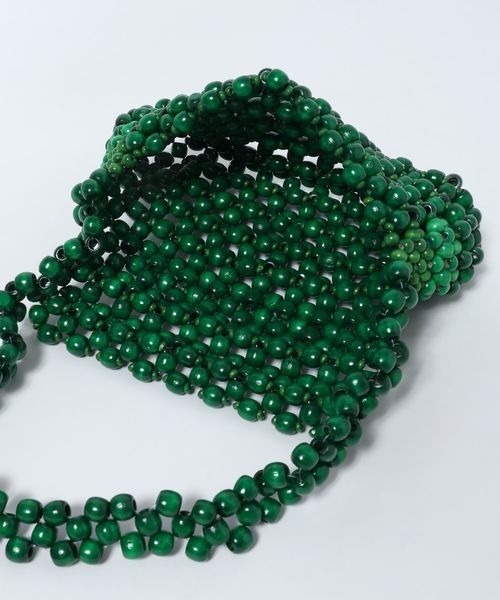 JEANASIS（ジーナシス）の「ビーズミニショルダーBAG/642594（ハンドバッグ・レディース・グリーン/シルバー・FREE）」の4枚目の写真