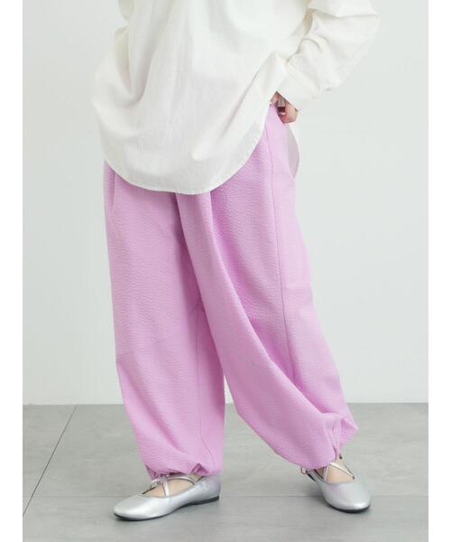 Samansa Mos2（サマンサ モスモス）の「【2WAY】裾しぼり切替えパンツ（その他パンツ・レディース・ブラック/カーキ/ピンク/ベージュ・M/L）」の4枚目の写真