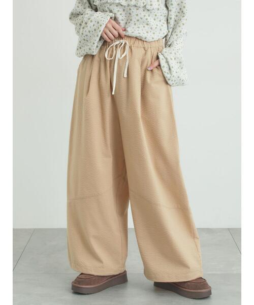 Samansa Mos2（サマンサ モスモス）の「【2WAY】裾しぼり切替えパンツ（その他パンツ・レディース・ブラック/カーキ/ピンク/ベージュ・M/L）」の8枚目の写真