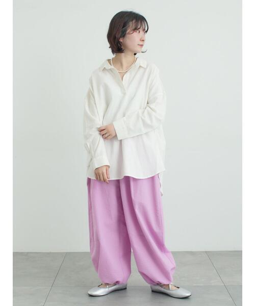 Samansa Mos2（サマンサ モスモス）の「【2WAY】裾しぼり切替えパンツ（その他パンツ・レディース・ブラック/カーキ/ピンク/ベージュ・M/L）」の17枚目の写真