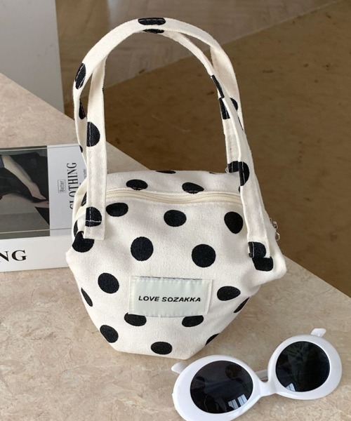 Vipoa(ヴィポア)の「Triangular handbag(ハンドバッグ・レディース・ドット/ゼブラ・FREE)」の11枚目の写真