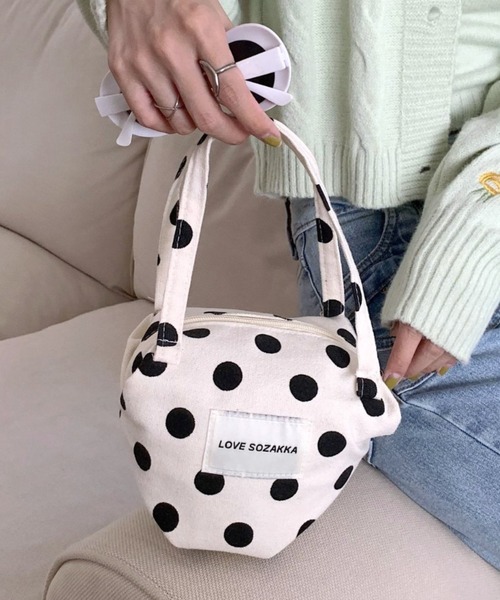 Vipoa(ヴィポア)の「Triangular handbag(ハンドバッグ・レディース・ドット/ゼブラ・FREE)」の3枚目の写真