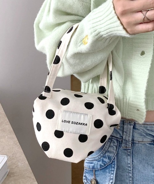 Vipoa(ヴィポア)の「Triangular handbag(ハンドバッグ・レディース・ドット/ゼブラ・FREE)」の5枚目の写真