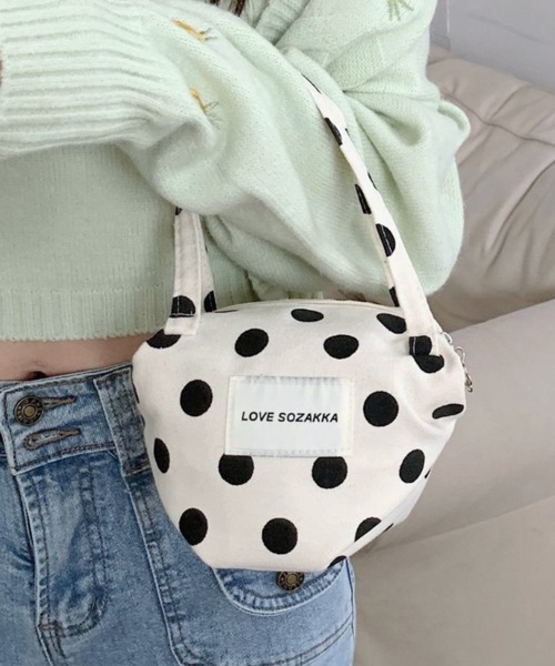 Vipoa(ヴィポア)の「Triangular handbag(ハンドバッグ・レディース・ドット/ゼブラ・FREE)」の8枚目の写真
