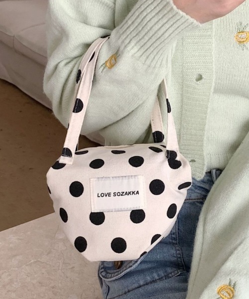 Vipoa(ヴィポア)の「Triangular handbag(ハンドバッグ・レディース・ドット/ゼブラ・FREE)」の9枚目の写真