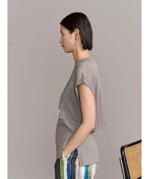 UN3D.（アンスリード）の「BASIC KNIT TT / ベーシックニットタンクトップ（タンクトップ・レディース・ターコイズブルー/グレー/ブラック/オレンジ・FREE）」の14枚目の写真