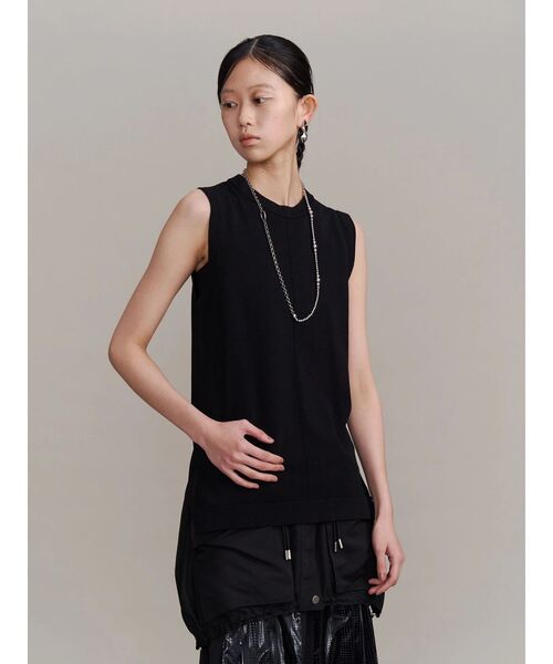 UN3D.（アンスリード）の「BASIC KNIT TT / ベーシックニットタンクトップ（タンクトップ・レディース・ターコイズブルー/グレー/ブラック/オレンジ・FREE）」の2枚目の写真