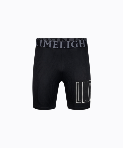 LIMELIGHT APPAREL（ライムライトアパレル）の「LLRランニングビッグロゴストレートコンプレッションショーツ メンズ (ブラック/ホワイト)（その他パンツ・メンズ・その他・MEDIUM/LARGE/X-LARGE/XX-LARGE）」の2枚目の写真