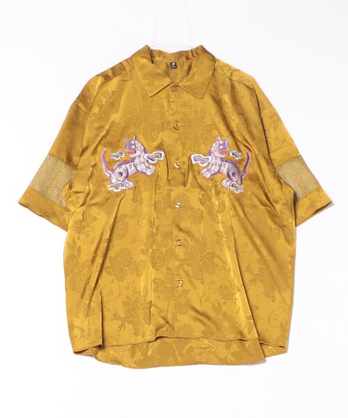 チャイハネ(チャイハネ)の「【チャイハネ】ネリナラ開襟MEN'Sシャツ(シャツ/ブラウス・メンズ・ブラック/ベージュ/マスタード・FREE)」の1枚目の写真